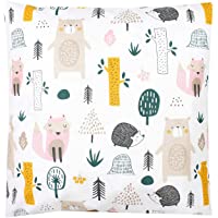 TupTam Funda para Cojin con Diseño Decorativo para Niños- Bosque Animales- 40 x 40 cm